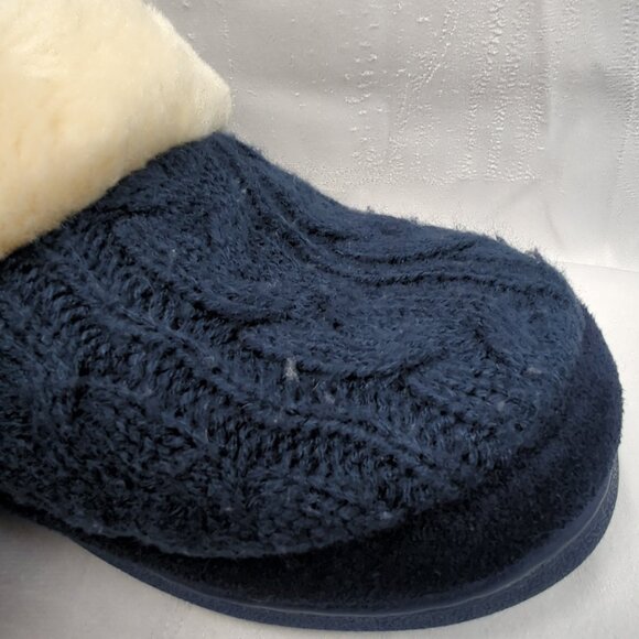 Knitted Faux Fur Slippers - Picture 2 of 6
